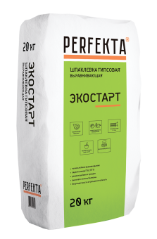 Шпаклевка гипсовая базовая Perfekta “ЭкоСтарт” 20 кг