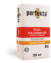 Тонкослойный наливной пол Perfekta “Цементный” 25 кг