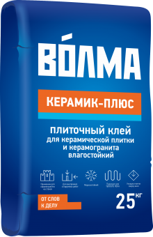 Клей Плиточный Цементный "Волма-Керамик ПЛЮС" 25 кг