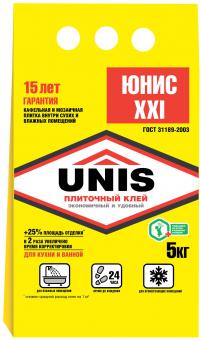 Клей для плитки Юнис XXI 5 кг