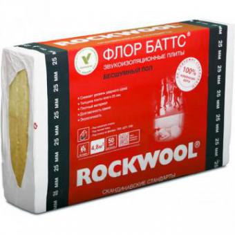 УТЕПЛИТЕЛЬ РОКВУЛ ФЛОР БАТТС ROCKWOOL 25 мм