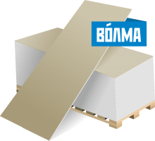 Гипсокартон ГКЛ / 9,5 х1200 х 2500 / "ВОЛМА"